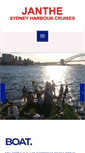 Mobile Screenshot of janthesydneyharbourcruises.com